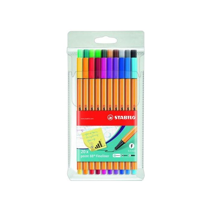 Stabilo Rotuladores Point 88 Colores Surtidos Estuche 20 Ud
