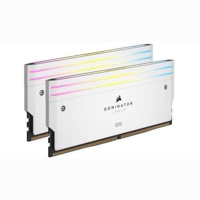 Memoria RAM - CORSAIR - Dominator Titanium RGB DDR5 - 32GB 2x16GB DIMM - 6600MT/s - Intel XMP 3.0 - 1.40V - Blanco (CMP32GX5M2X6600C Memoria RAM - CORSAIR - Dominator Titanium RGB DDR5 - 32GB 2x16GB DIMM - 6600MT/s - Intel XMP 3.0 - 1.40V - Blanco (CMP32GX5M2X6600C