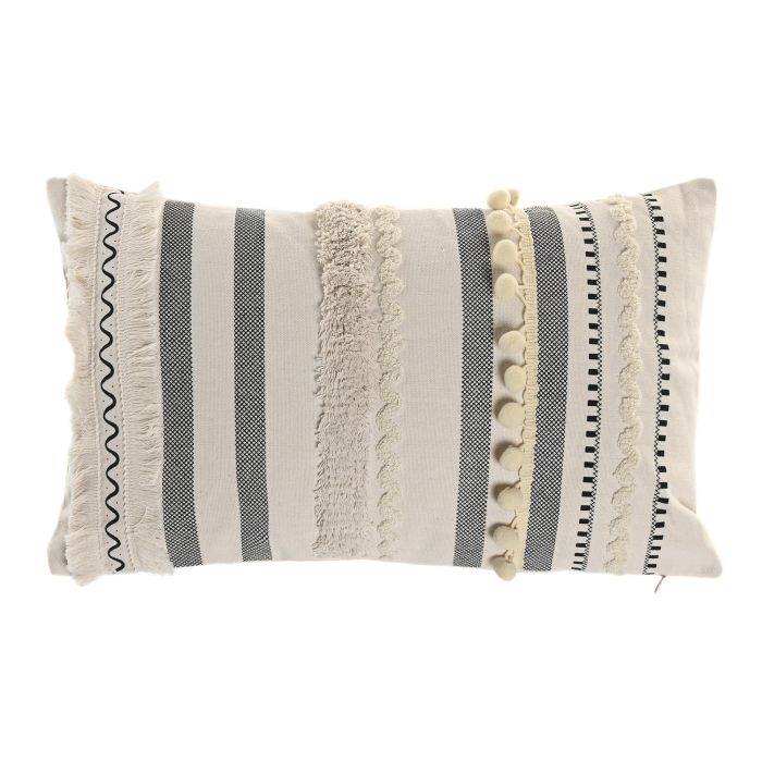 DKD Home Decor ch1c25 Cojin Urban Crudo Negro 30 x 50 cm (2 Unidades)