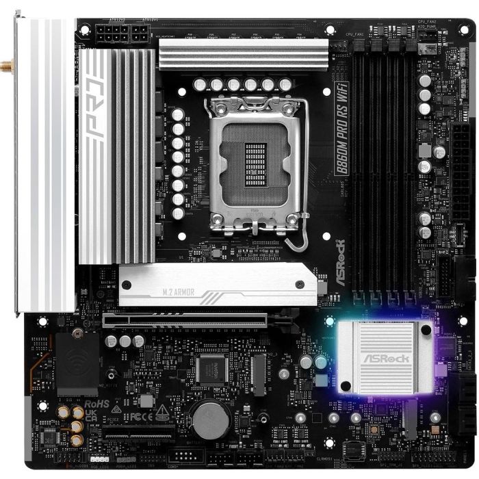 ASRock B860M Pro RS WiFi mATX HDMI/DP DDR5 Placa Base 2