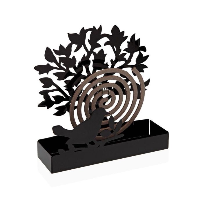 Soporte para espirales antimosquitos Versa Negro Metal 5 x 17 x 17 cm Árbol Soporte para espirales antimosquitos Versa Negro Metal 5 x 17 x 17 cm Árbol
