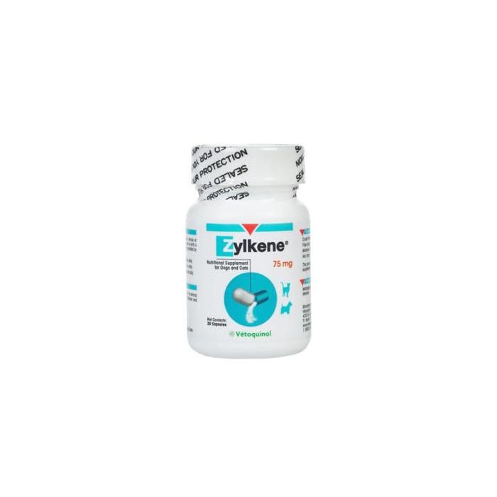 Vetoquinol Zylkene 75 mg 30 Cápsulas Tranquilizante Natural para Perros y Gatos para Estrés y Comportamiento
