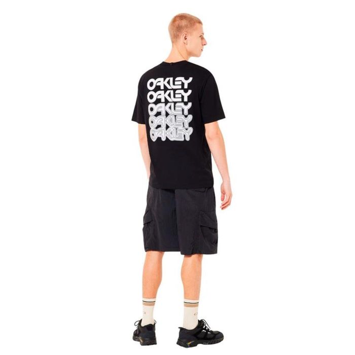 Camiseta de Manga Corta Hombre Oakley B1B Repeated Tee Negro 9-10 Años 1