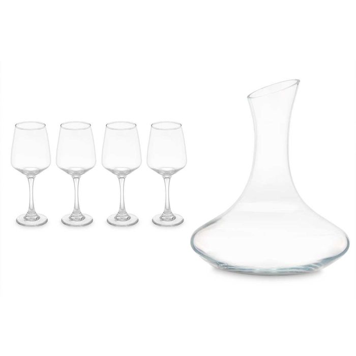 Vivalto Set Decantador 1,8 l con 4 Copas 420 ml, Vidrio Transparente, 38.5x25x20 cm (2 Unidades) 1 Vivalto Set Decantador 1,8 l con 4 Copas 420 ml, Vidrio Transparente, 38.5x25x20 cm (2 Unidades) 1