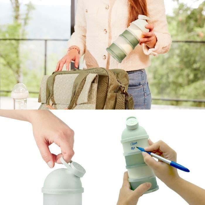 Babymoov BAB3661276188129 Babydose Cajas medidoras de leche en polvo con pico vertedor ergonómico, Verde, Hecho en Francia 4 Babymoov BAB3661276188129 Babydose Cajas medidoras de leche en polvo con pico vertedor ergonómico, Verde, Hecho en Francia 4