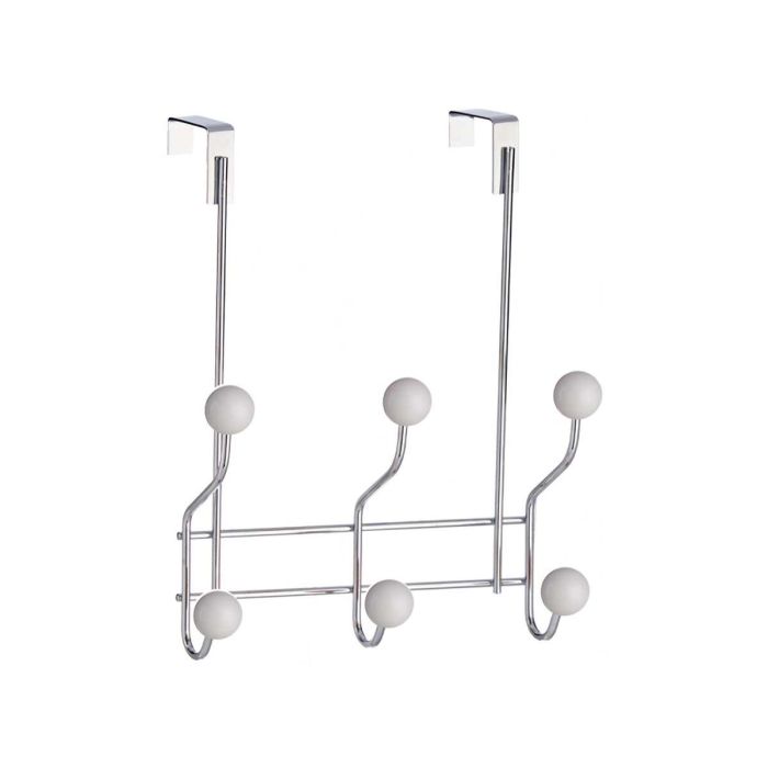 Percha para Puerta con 6 Ganchos - Blanco Berilo - 22.5x25x9 cm (24 Unidades) 1 Percha para Puerta con 6 Ganchos - Blanco Berilo - 22.5x25x9 cm (24 Unidades) 1