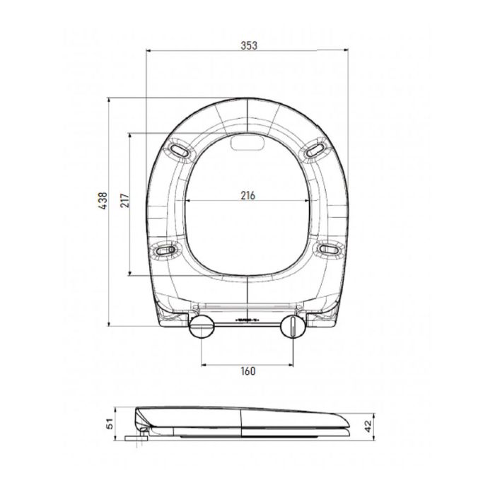 Tapa para Inodoro Prhie volga Blanco 1