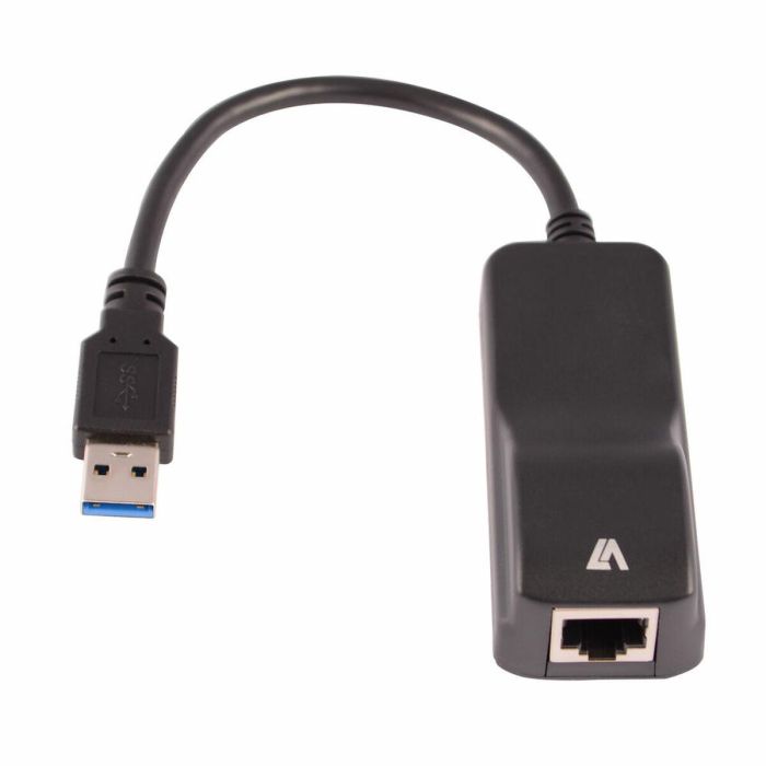 Adaptador Ethernet a USB V7 CBLUSB3RJ-1E Negro