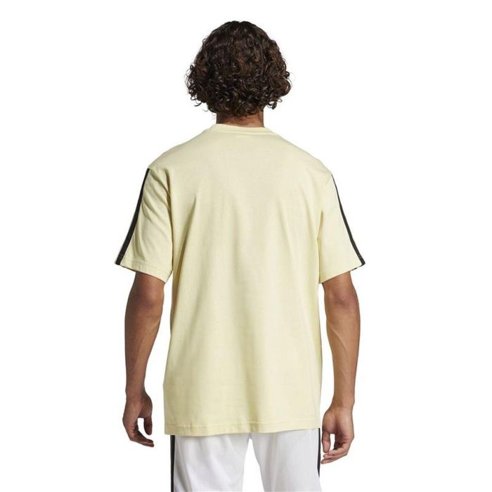 Camiseta de Manga Corta Hombre Adidas 3stripes Beige L 4