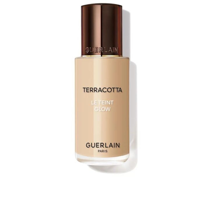 Guerlain Terracotta Le Teint Glow Fondo de Maquillaje Fluido #2W 30 ml - 95% Ingredientes Naturales, 24h Luminosidad