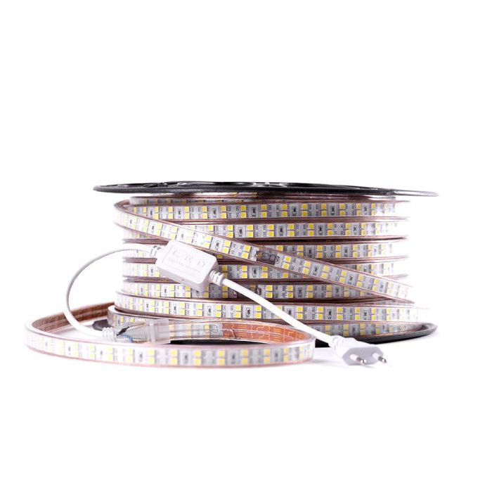 Tira de 120 LEDs/M 500W 1.000Lm 6000ºK SMD5050 220VAC IP65 x50M 40.000H  [HO-220-120-50M-CW] 4