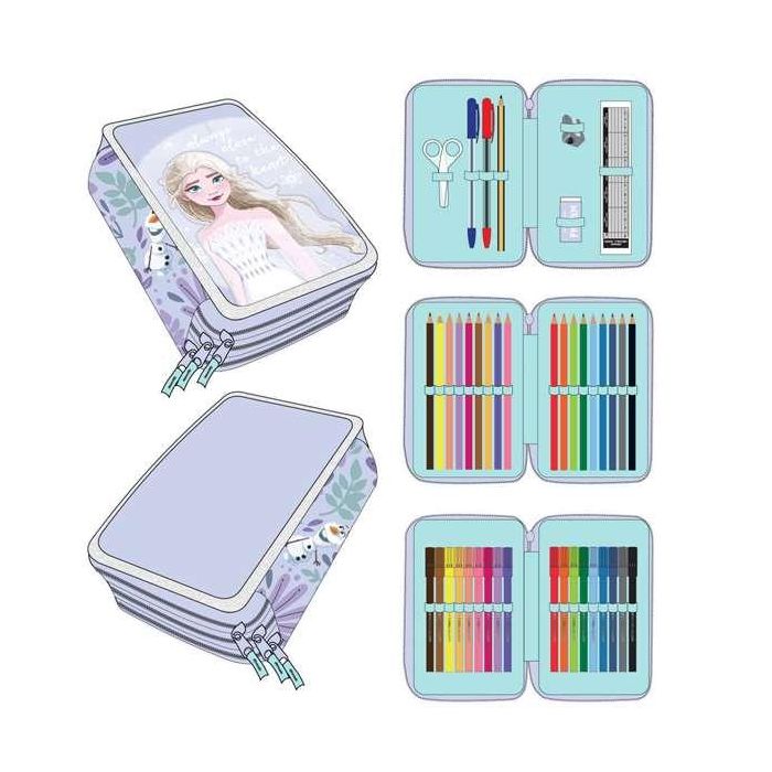 Plumier con accesorios frozen 12.5 x 6.5 x 19.5 cm