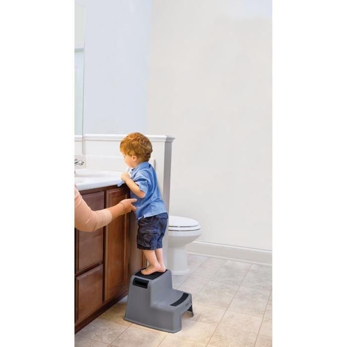 Taburete con escalera - DREAMBABY - 2 Up - Antideslizante y texturizado - Hasta 80 kg para niños y adultos - Gris y Negro 5 Taburete con escalera - DREAMBABY - 2 Up - Antideslizante y texturizado - Hasta 80 kg para niños y adultos - Gris y Negro 5