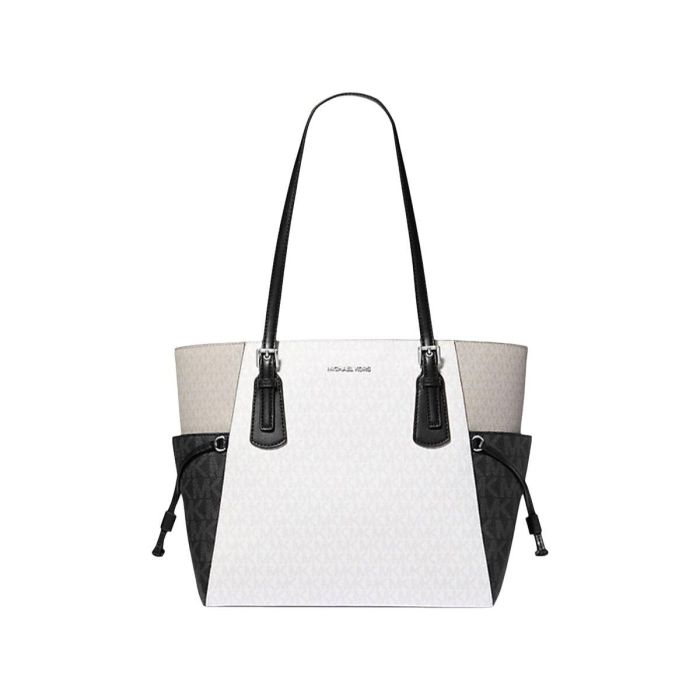Bolso de Hombro Michael Kors VOYAGER Blanco 30 x 30 x 15 cm Bolso de Hombro Michael Kors VOYAGER Blanco 30 x 30 x 15 cm