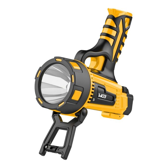 Edm Foco de mano LED 10W 1000/400lm Flash/SOS, Batería 2x2200mAh, IP65, Power Bank, USB Tipo C 1