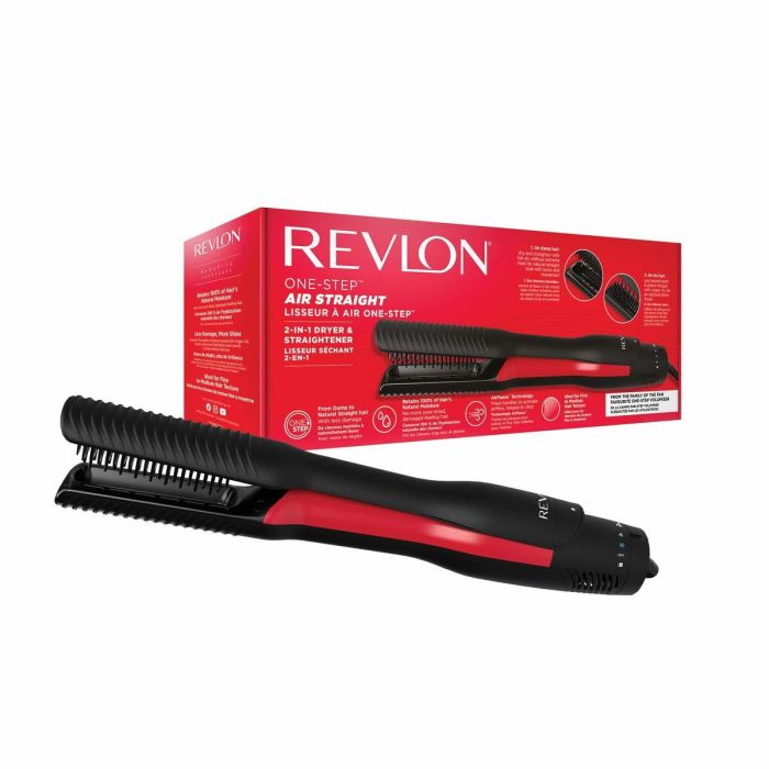 Revlon RVDR5330E Secador y Plancha de Pelo 2 en 1 de Aire Caliente One Step Air Straight para Secar y Alisar Simultáneamente 1 Revlon RVDR5330E Secador y Plancha de Pelo 2 en 1 de Aire Caliente One Step Air Straight para Secar y Alisar Simultáneamente 1