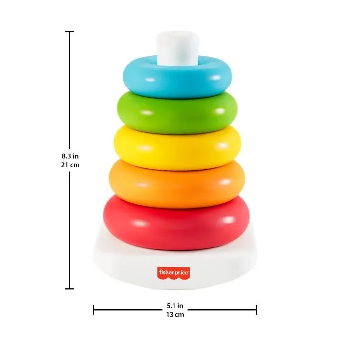 Fisher Price Piramide Balanceante Eco 5 Aros para Bebés +6 Meses 4