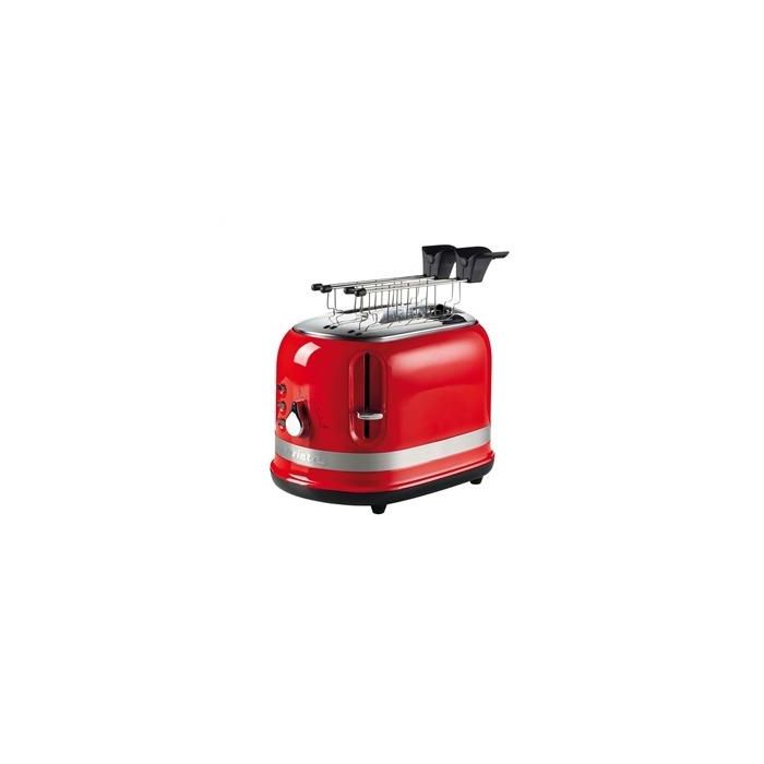 Ariete Tostadora Moderna 2 Ranuras Rojo con Pinzas - 149/00 - 6 Niveles de Dorado, Función Descongelado y Recalentado Ariete Tostadora Moderna 2 Ranuras Rojo con Pinzas - 149/00 - 6 Niveles de Dorado, Función Descongelado y Recalentado