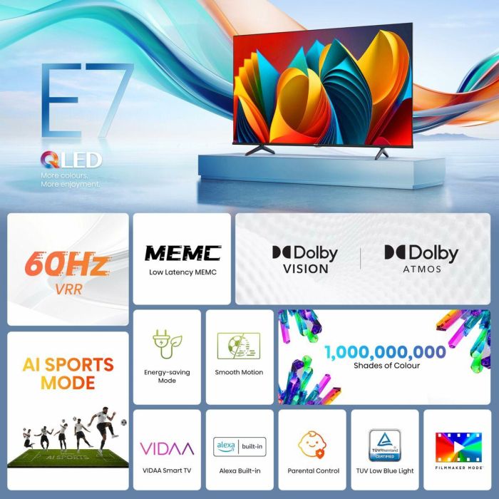 Smart TV Hisense 65E7NQ 65 65" 4K Ultra HD LED HDR QLED 12 Smart TV Hisense 65E7NQ 65 65" 4K Ultra HD LED HDR QLED 12