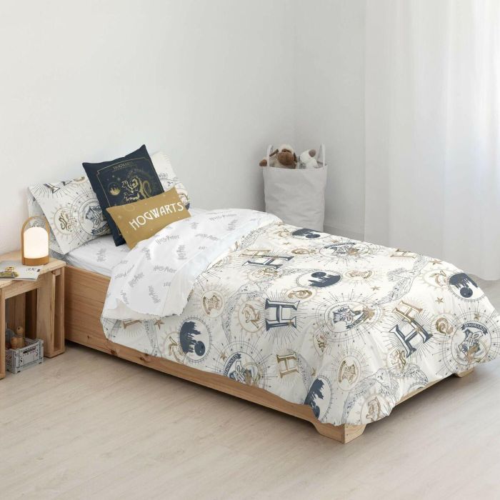 Funda Nórdica Harry Potter Beige Multicolor 175 Hilos 155 x 220 cm Cama de 90 Funda Nórdica Harry Potter Beige Multicolor 175 Hilos 155 x 220 cm Cama de 90