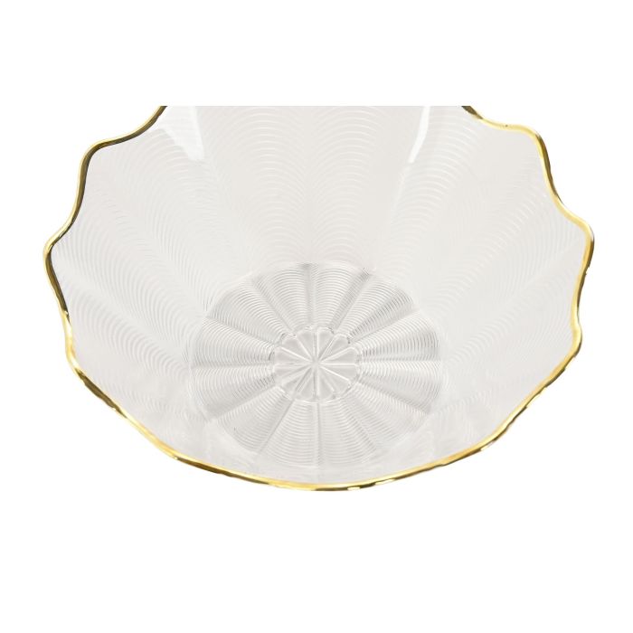 Bol Glam DKD Home Decor Transparente Dorado 24.6 x 10.2 x 24.6 cm (2 Unidades) 1