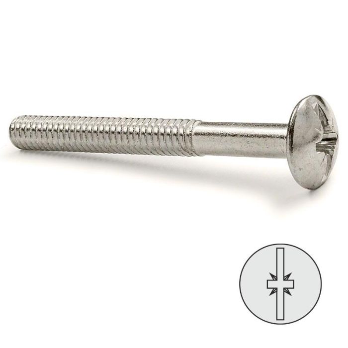 UCAFIX Tornillo Cabeza Bombata Komby Niquelado 6x25mm