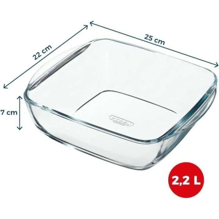 Pyrex Fuente Cuadrada Vidrio Prepware 25x22 cm - 2,2 L, Horno Microondas Lavavajillas, Resistente -40°C a 300°C, 10 años garantía 2 Pyrex Fuente Cuadrada Vidrio Prepware 25x22 cm - 2,2 L, Horno Microondas Lavavajillas, Resistente -40°C a 300°C, 10 años garantía 2