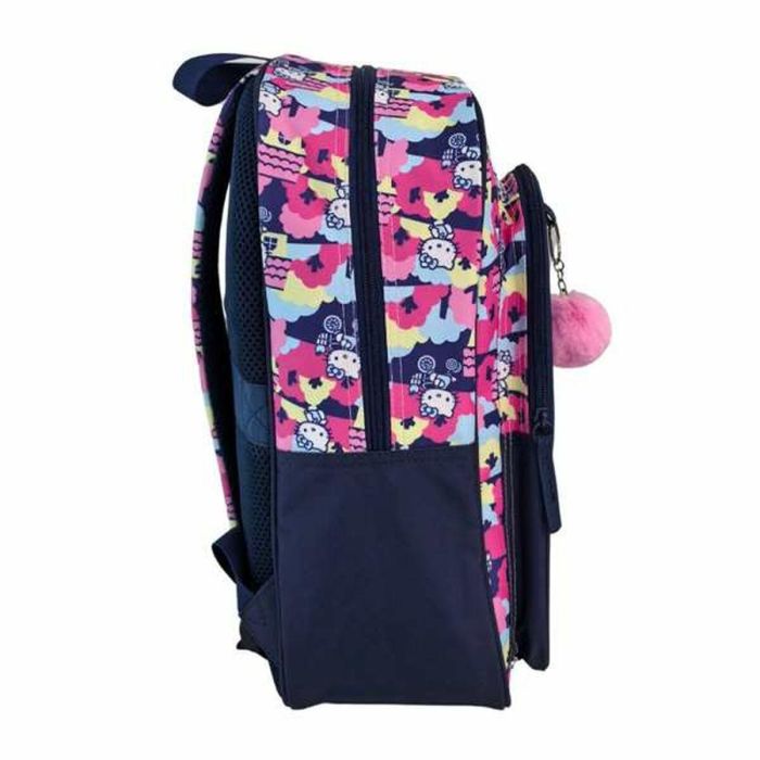 Hello Kitty Mochila Primaria Doble Compartimento, Gran Capacidad, Adaptable a Carro con Pom-Pom, 42x31x13.5cm 8 Hello Kitty Mochila Primaria Doble Compartimento, Gran Capacidad, Adaptable a Carro con Pom-Pom, 42x31x13.5cm 8