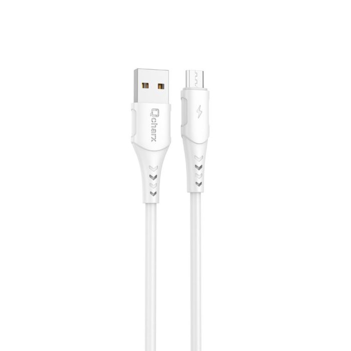 Qcharx Cable Lisbon USB a Lightning Carga Rápida Sincronización Datos 1m Anti-nudos PVC Blanco
