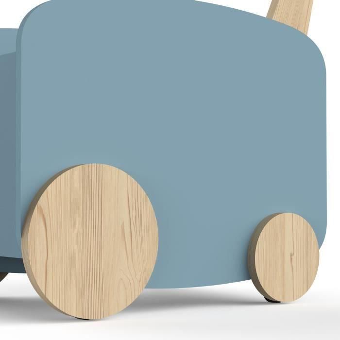 Demeyere DEM3397704291634 Carro de almacenamiento con ruedas FIRMIANA, Estilo escandinavo, Azul tormenta y madera natural, 49,8 x 35 x 52,5 cm 5 Demeyere DEM3397704291634 Carro de almacenamiento con ruedas FIRMIANA, Estilo escandinavo, Azul tormenta y madera natural, 49,8 x 35 x 52,5 cm 5