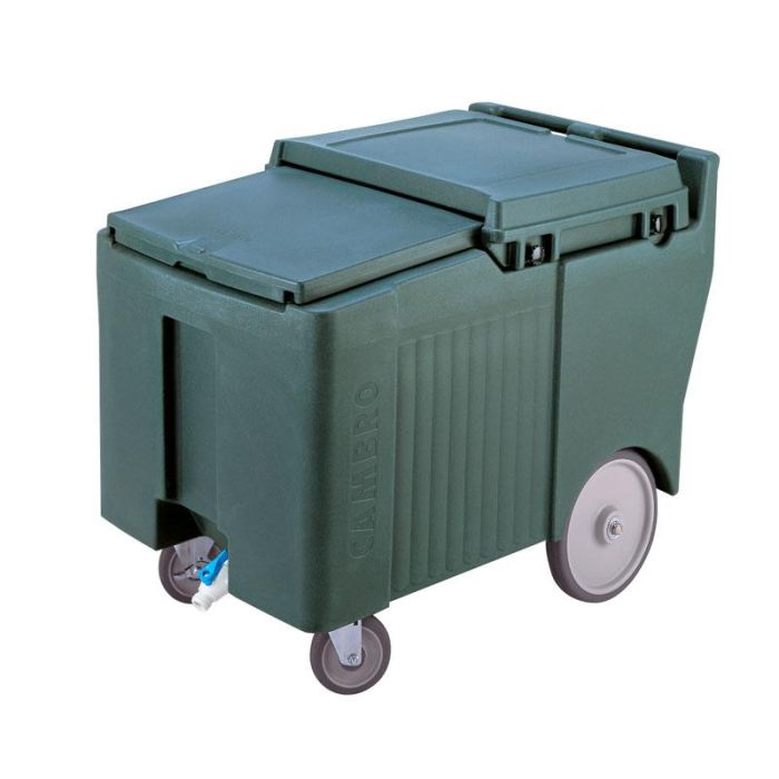 CAMBRO - ICS175LB-191 - Carro para conservar/transportar hielo - 2 ruedas giratorias, 1 con freno, 2 fácil rodamiento 80kg - 95,5x61x74,5 cm - Gris