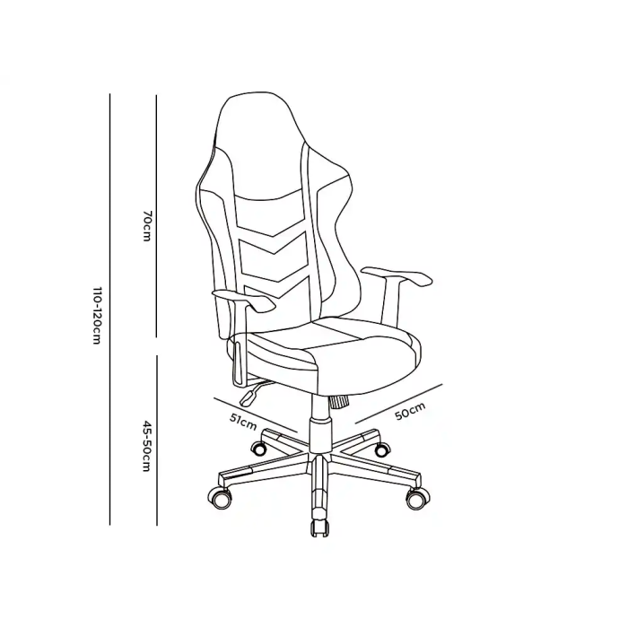 Q-connect Silla Gaming Orvieto Simil Piel Negro Rojo Alt Max 1200mm Ancho 650mm Profundo 650mm Ruedas Premium 1