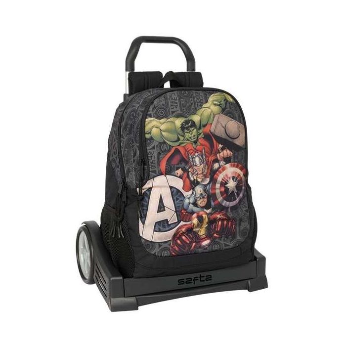 Mochila Escolar con Ruedas The Avengers Vendetta Negro 32 x 44 x 16 cm