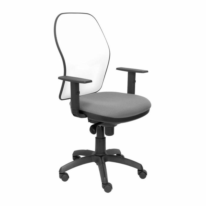 PIQUERAS Y CRESPO Silla Jorquera malla blanca asiento gris claro