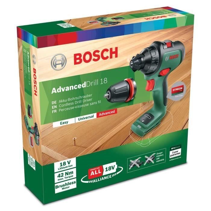 Bosch AdvancedDrill 18 Taladro Inalámbrico 18V, Motor Sin Escobillas, Solo Herramienta para Atornillar y Taladrar 1 Bosch AdvancedDrill 18 Taladro Inalámbrico 18V, Motor Sin Escobillas, Solo Herramienta para Atornillar y Taladrar 1