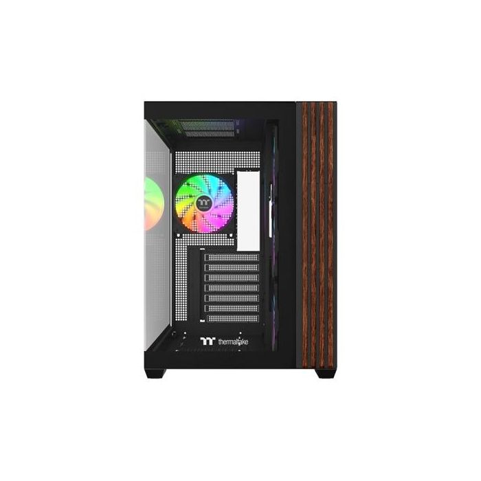 THERMALTAKE View 380 WS ARGB Midi Tower Caja PC Negra ATX/Micro-ATX/Mini-ITX con Panel Lateral de Cristal Templado y 3 Ventiladores ARGB Incluidos 1