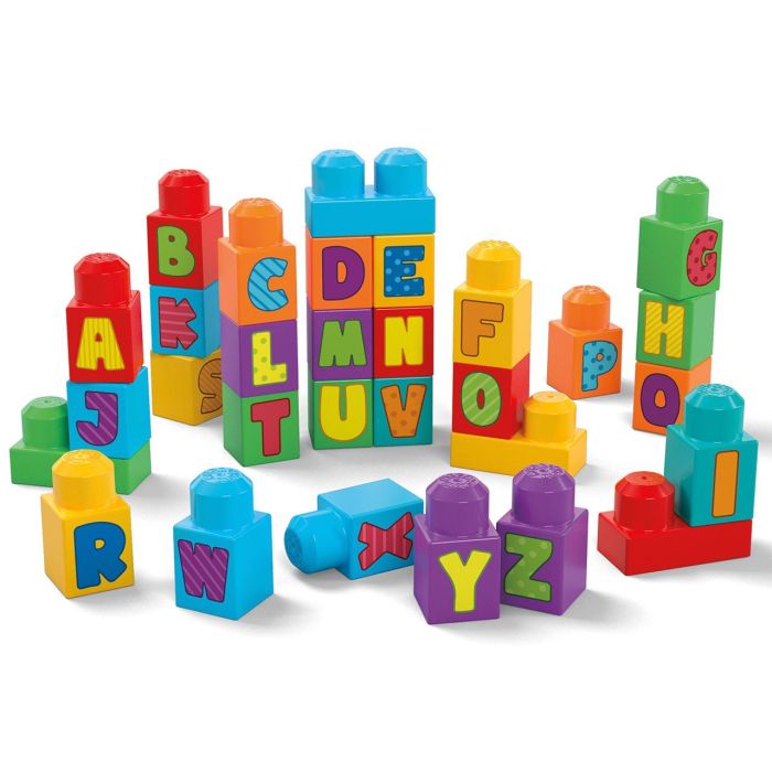 Mega Bloks HRR60 Bolsa 30 Bloques de Construcción con Alfabeto para Bebés y Niños Pequeños +12 Meses 1