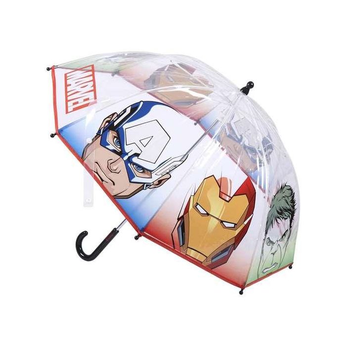 Cerdá Paraguas Manual Burbuja Transparente de Avengers 100% POE Rojo para Niños de 3 a 12 Años 0 Cerdá Paraguas Manual Burbuja Transparente de Avengers 100% POE Rojo para Niños de 3 a 12 Años 0