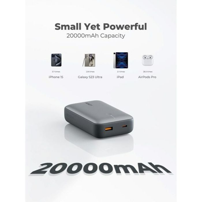 Powerbank Aukey PB-Y57 Gris 20000 mAh 4 Powerbank Aukey PB-Y57 Gris 20000 mAh 4