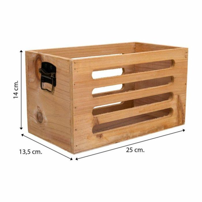 Cajas de almacenamiento Alexandra House Living Marrón Madera de abeto 17 x 15 x 28 cm 25 x 13,5 x 14 cm 22 x 10,5 x 13 cm 3 Piez 2