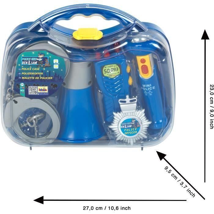 Klein 8874 Maletín Policial con Linterna Electrónica y Accesorios para Niños a partir de 3 años 3