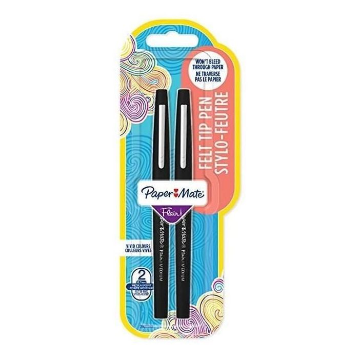 PAPER MATE Faserschreiber Flair B 2 Stk Schwarz 0 PAPER MATE Faserschreiber Flair B 2 Stk Schwarz 0