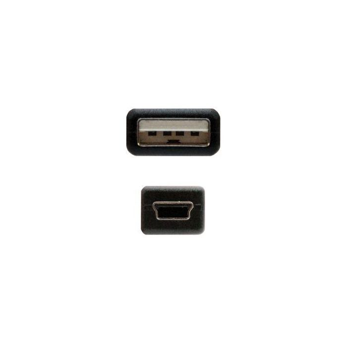 Nanocable Cable USB 2.0 A a Mini USB B Macho/Macho 1.8m Negro - 10.01.0402 2 Nanocable Cable USB 2.0 A a Mini USB B Macho/Macho 1.8m Negro - 10.01.0402 2