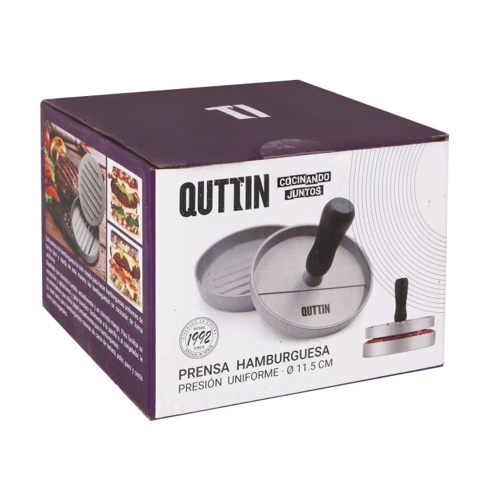 Quttin Prensa Hamburguesa de Metal 12 x 9 cm 221 gramos (12 Unidades) 5