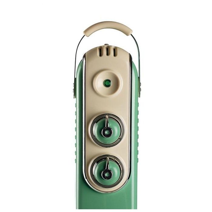 Ariete 838/14 Radiador de Aceite Vintage 9 Elementos Verde - Años 50, 3 Niveles de Potencia, Ruedas 360° 1 Ariete 838/14 Radiador de Aceite Vintage 9 Elementos Verde - Años 50, 3 Niveles de Potencia, Ruedas 360° 1