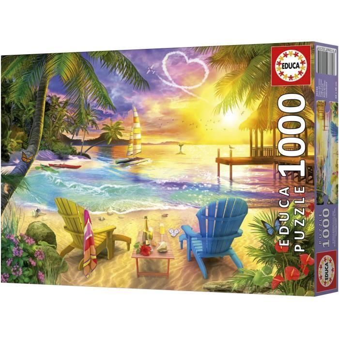 EDUCA EDU1747759473654 Puzzle Love Beach 1000 Piezas 68x48 cm para Adultos, Temática Naturaleza 2 EDUCA EDU1747759473654 Puzzle Love Beach 1000 Piezas 68x48 cm para Adultos, Temática Naturaleza 2