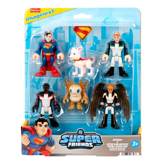 Imaginext Jdl09 Multipack de Figuras Superman y sus Amigos DC Super Friends, Set de Juguetes Coleccionables para Niños de +3 Años 1 Imaginext Jdl09 Multipack de Figuras Superman y sus Amigos DC Super Friends, Set de Juguetes Coleccionables para Niños de +3 Años 1