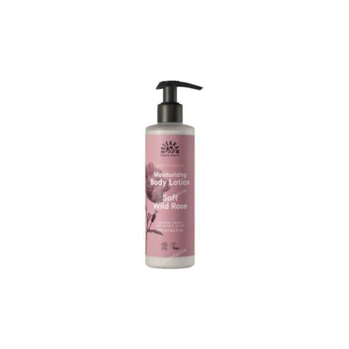 URTEKRAM Soft Wild Rose Loción Corporal 245ml Eco Vegan. Nutritiva e Hidratante, con Karité, Jojoba y Aloe Vera
