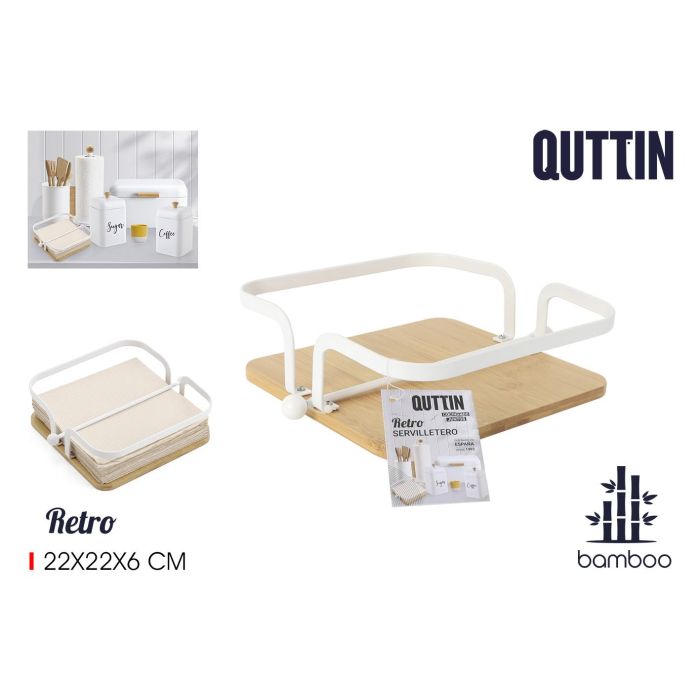 Servilletero Retro de Metal Quttin 22x6 cm (6 Unidades) Servilletero Retro de Metal Quttin 22x6 cm (6 Unidades)