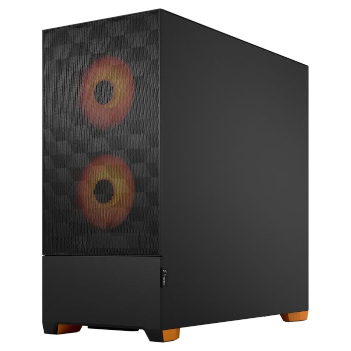 Fractal Design Pop Air RGB Orange Core TG Clear Tint Caja Torre PC con Ventana Cristal Templado y RGB Negro Naranja ATX mATX Mini-ITX 6